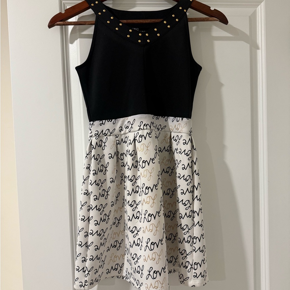 Epic Threads Black and White Fit and Flare Dress